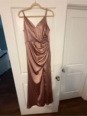 Revelry Satin Ruched Dress
